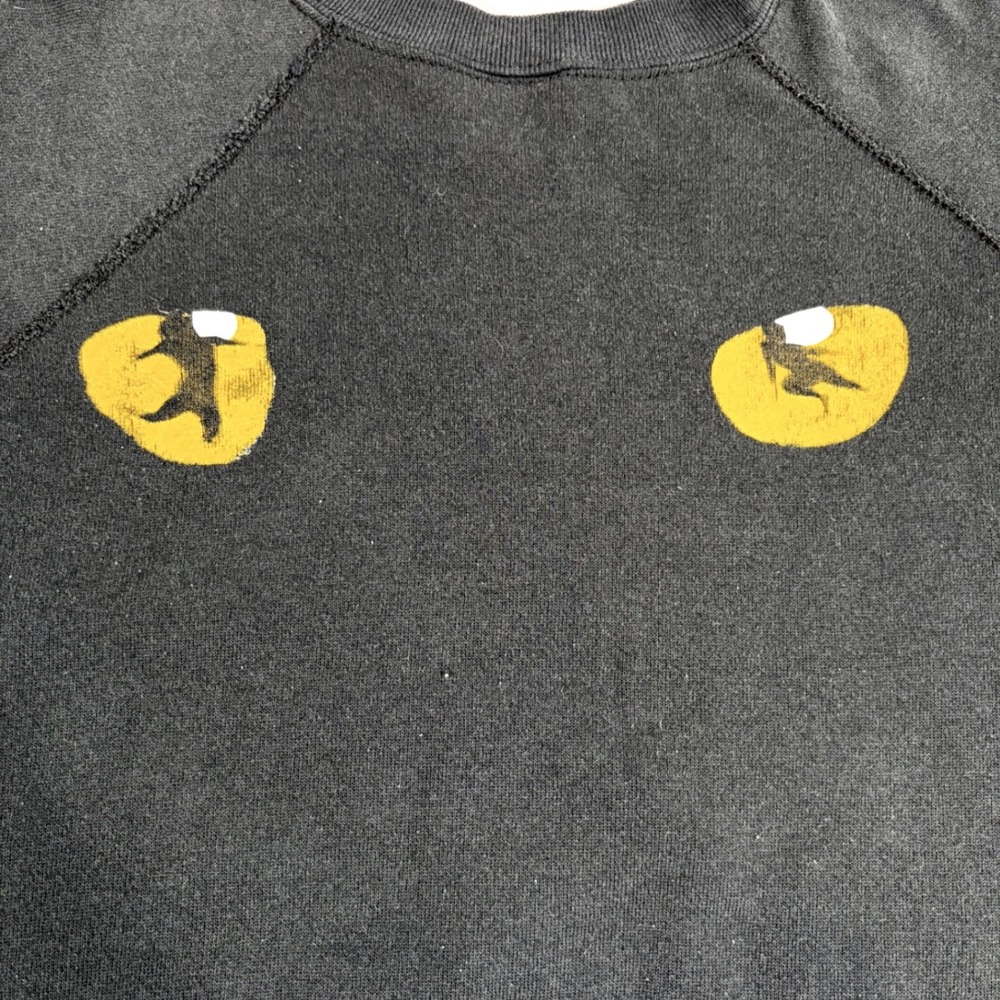Cats Musical Mens L Black Sweatshirt Vintage 80s Tultex Maximum Sweats USA Made - Picture 4 of 10